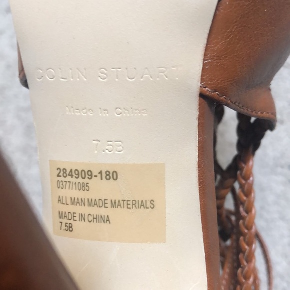 Colin Stuart Woven cage heeled sandal. - Picture 3 of 6